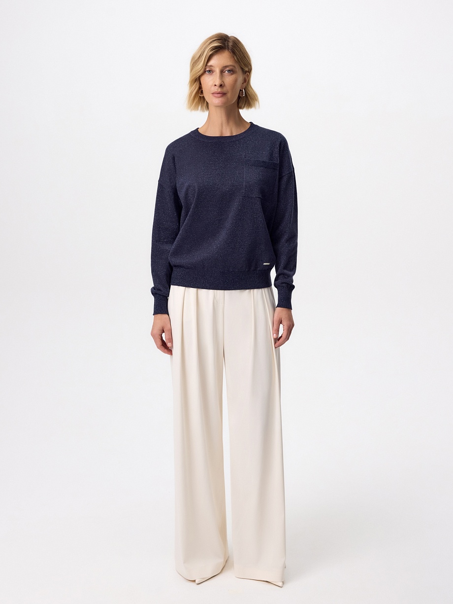 Джемпер из вискозной пряжи с люрексом