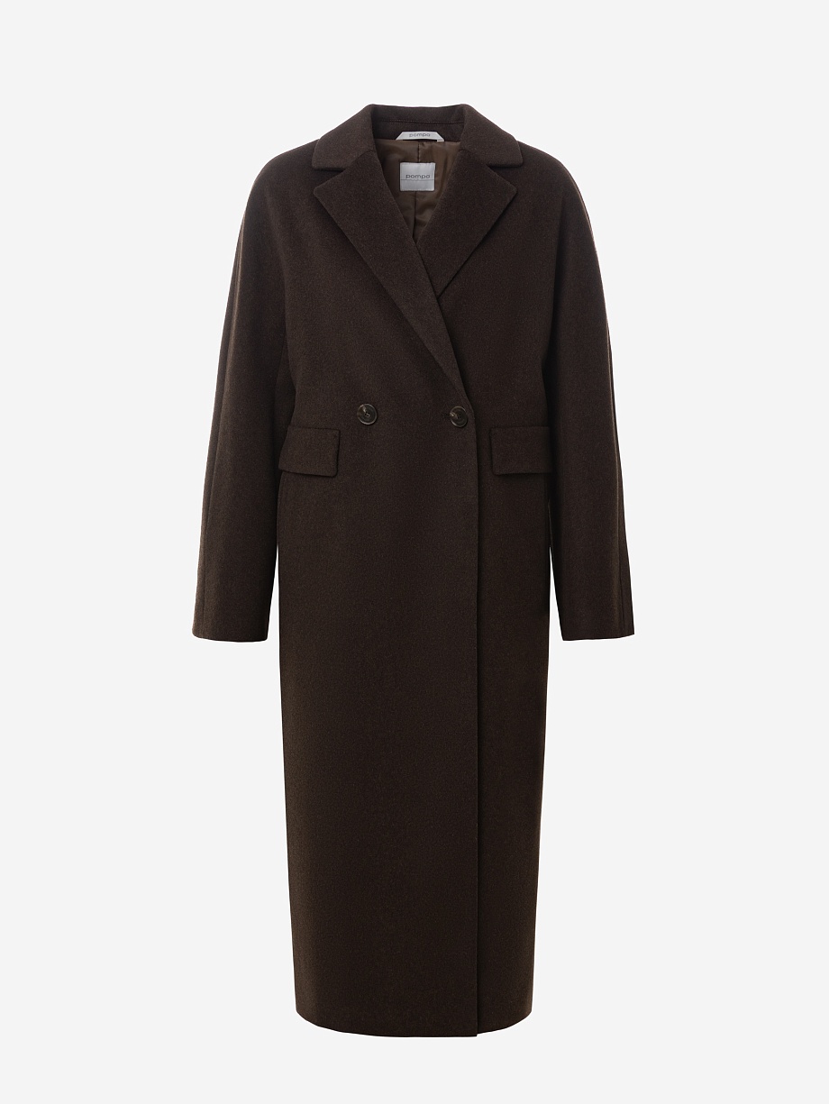 Пальто из шерсти с мембраной и утеплённой спинкой