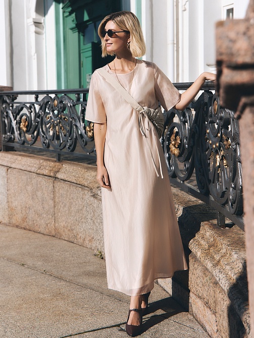 Двухслойное платье-футболка