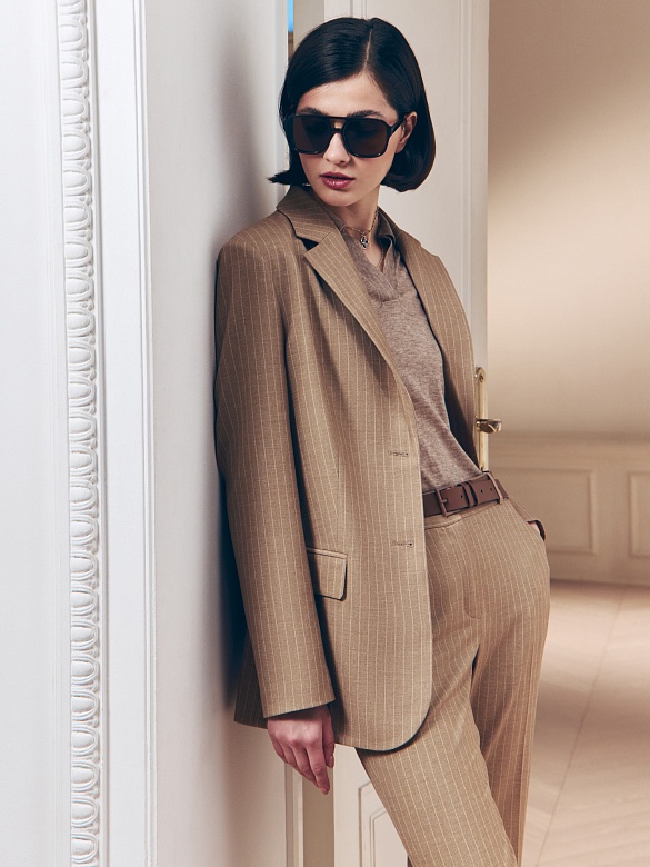 Удлиненный жакет из костюмной ткани POMPA арт.3101490gz0705