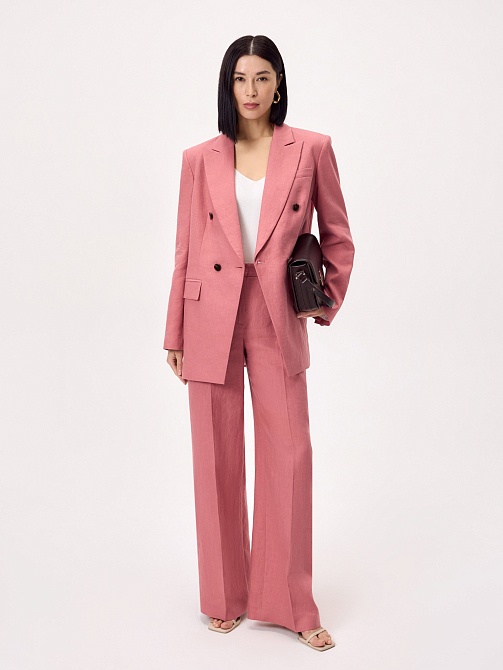 Брюки со стрелками из премиального 100% льна