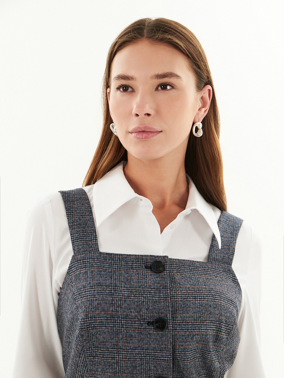 Удлиненный жилет на широких бретелях