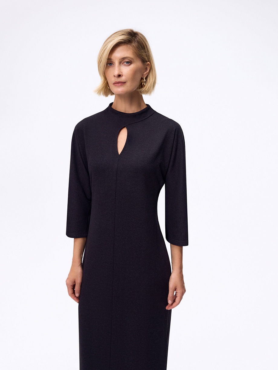 Платье миди из вискозного трикотажа