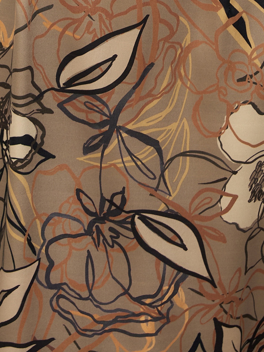 Приталенное платье из плательной ткани с цветочным принтом