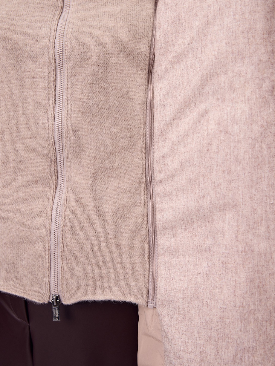 Пуховик из премиальной ткани с мембраной и натуральным утеплителем