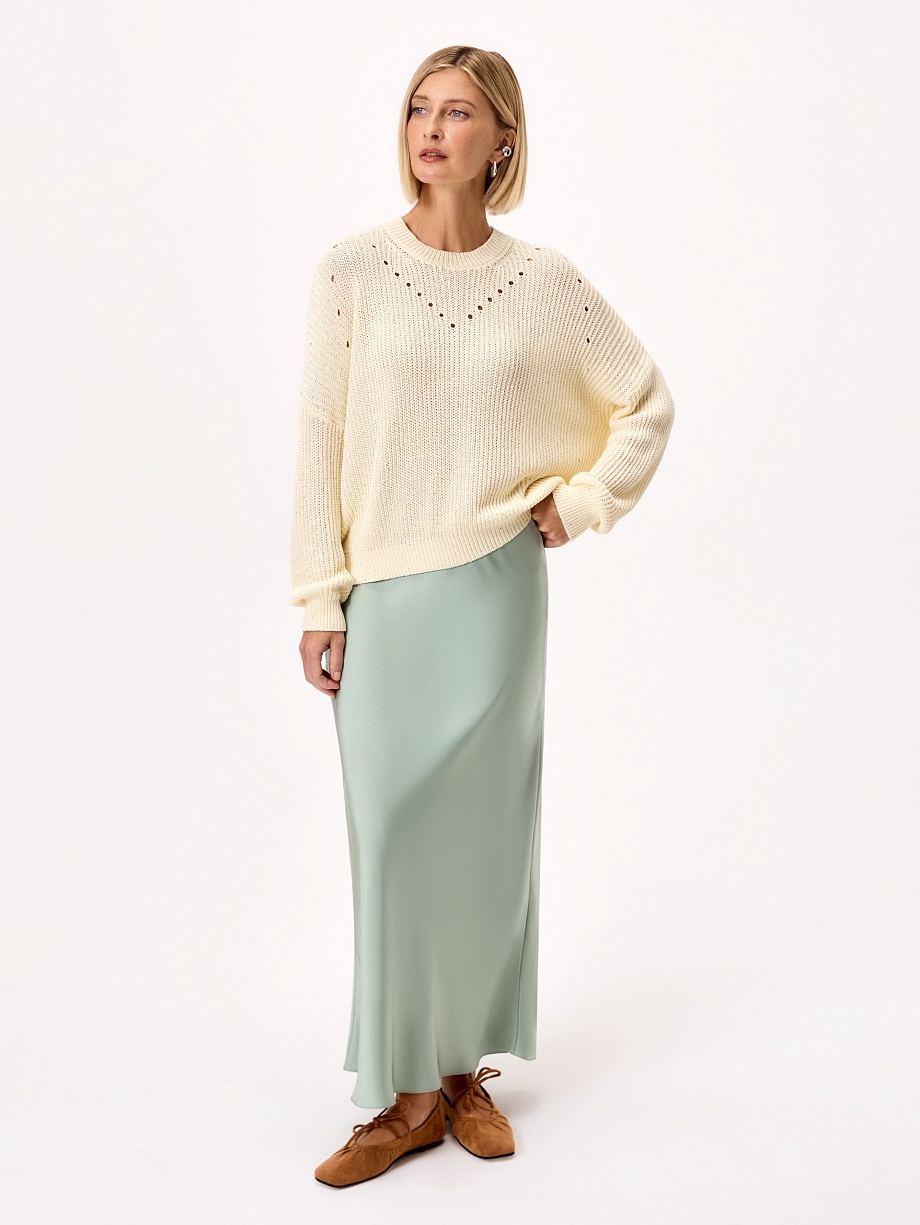 Джемпер из хлопка с микропайетками