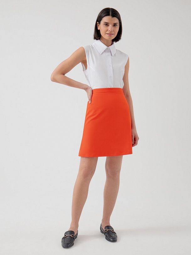 Юбка мини из костюмной ткани