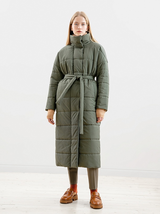 Пальто зимнее стеганое с мембраной