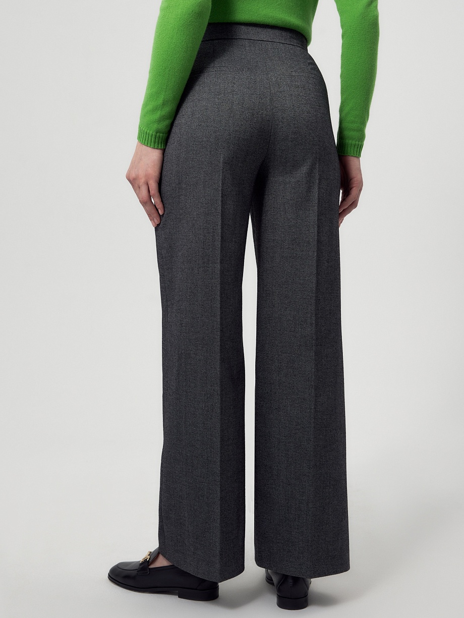 Брюки из фактурной костюмной ткани