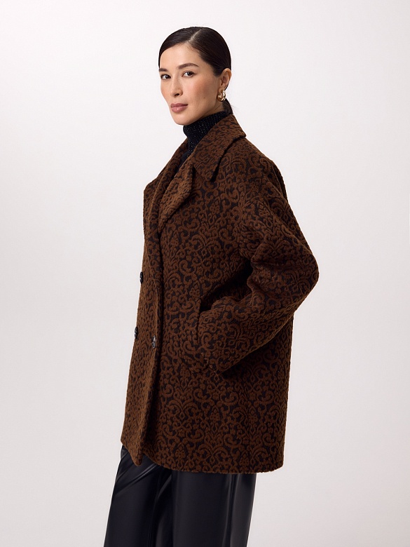 Полупальто из шерсти Альпака Бэби Сури с мембраной и утеплённой спинкой POMPA арт.1024983p90090