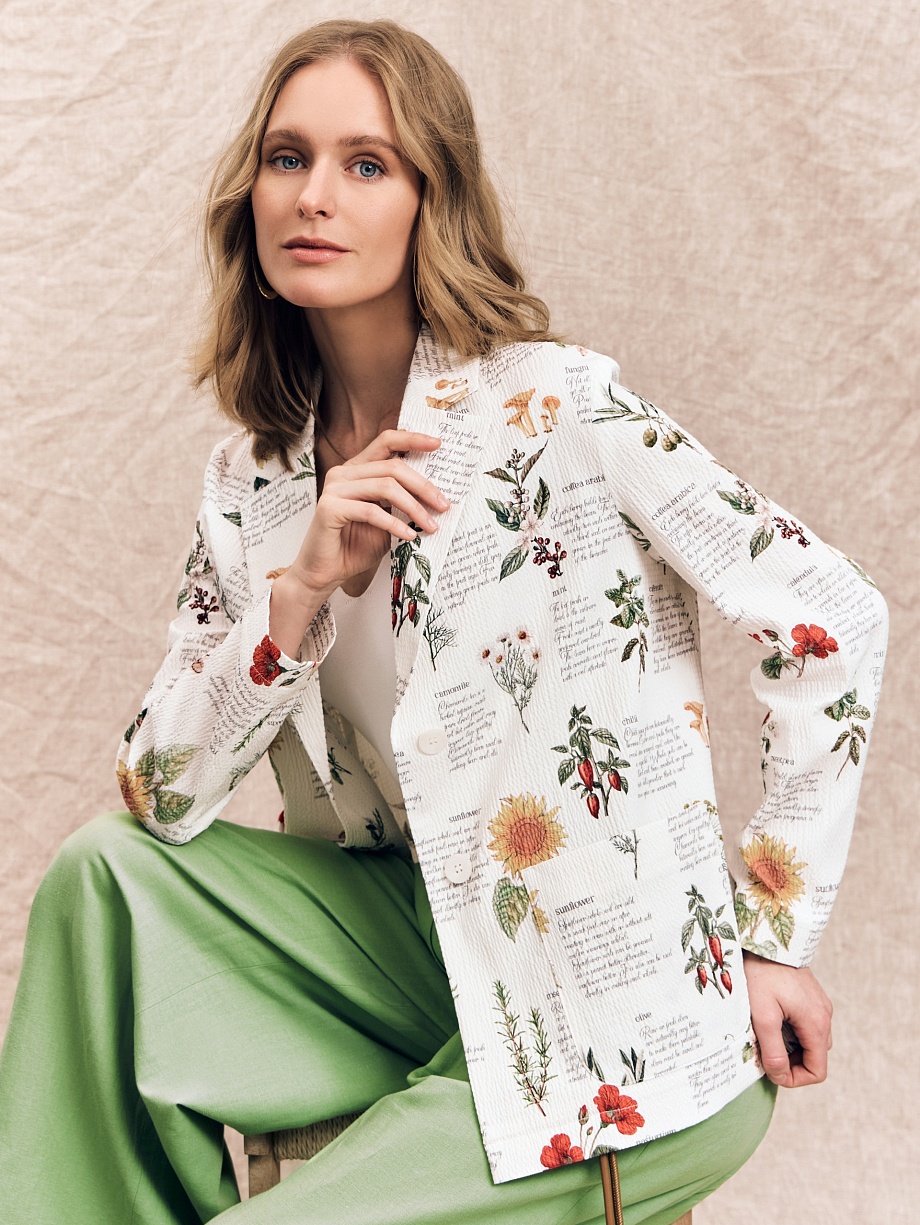 Жакет из фактурного хлопка