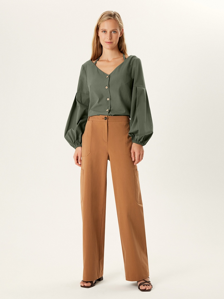 Трендовые брюки карго из хлопка