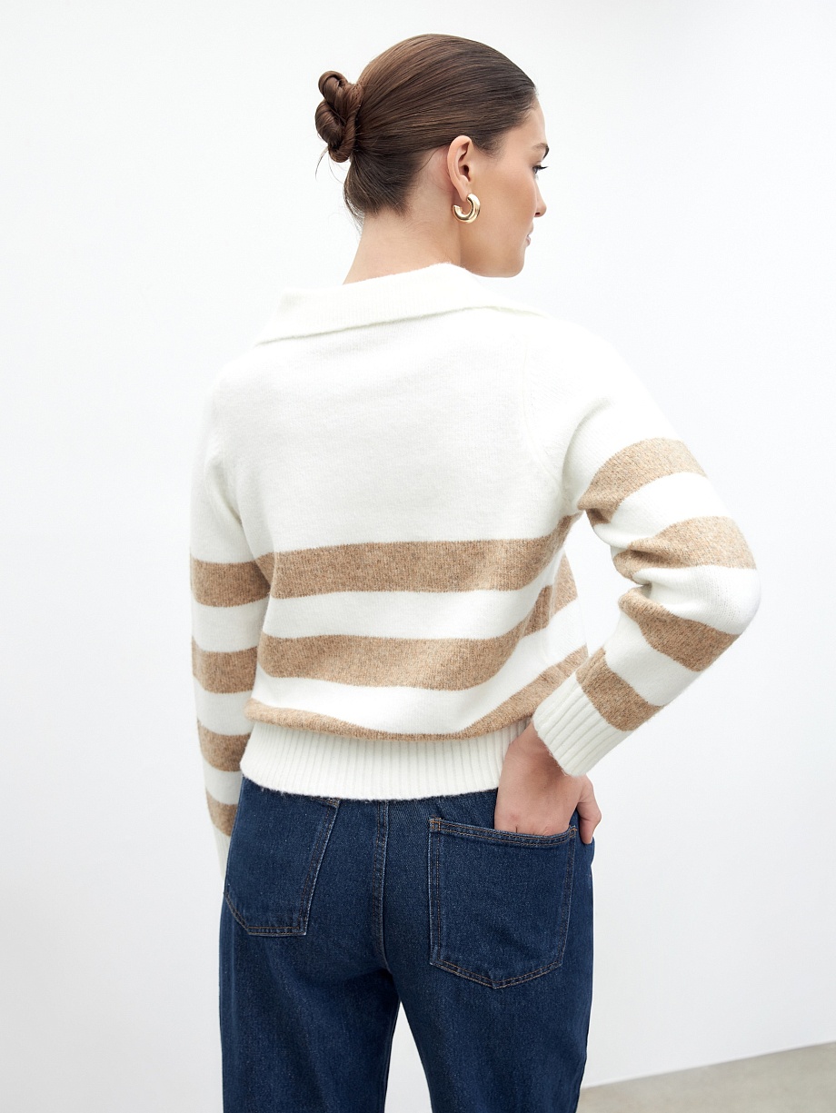 Джемпер с воротником поло