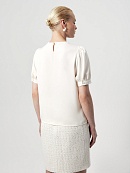 Блуза из атласа с декоративной горловиной POMPA арт.2142860mc0903