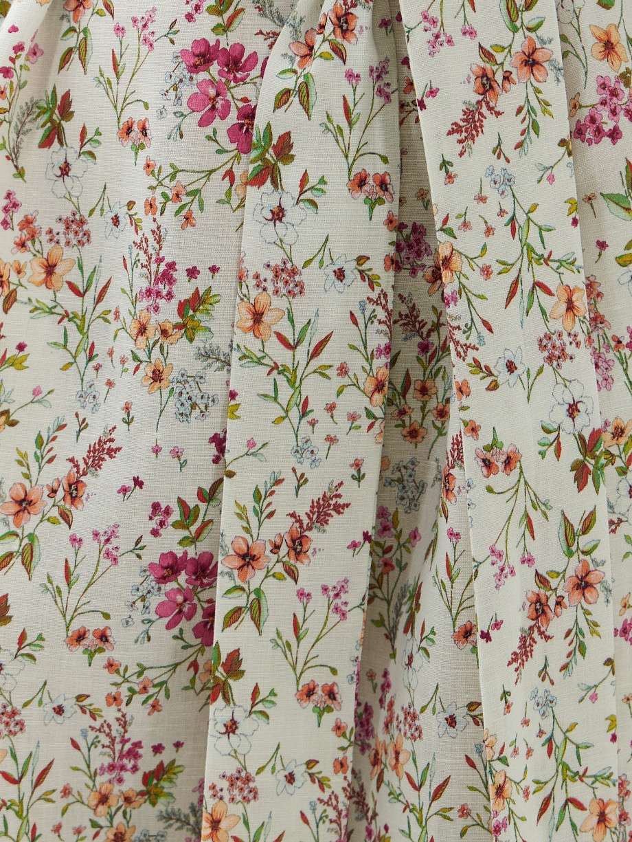 Платье из хлопка и льна с открытой спиной