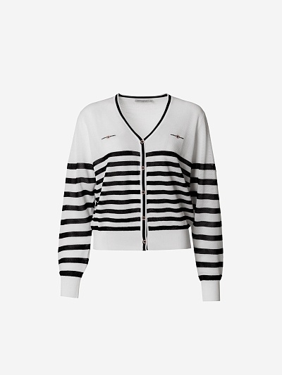 Кардиган в морском стиле из вискозной пряжи POMPA