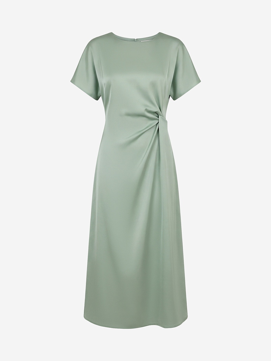 Платье миди из атласа