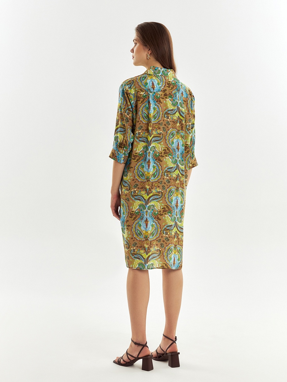 Платье-рубашка из натуральной ткани