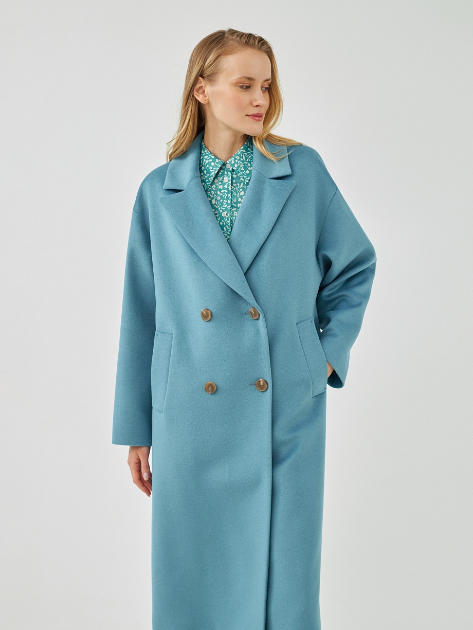 Шерстяное демисезонное пальто с мембраной