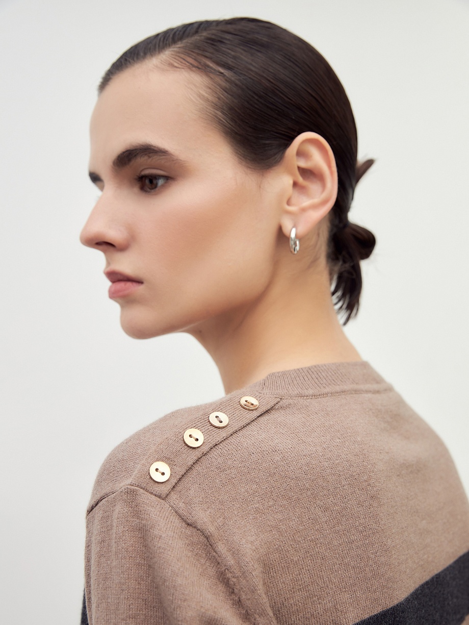 Вязаный джемпер из хлопка и кашемира