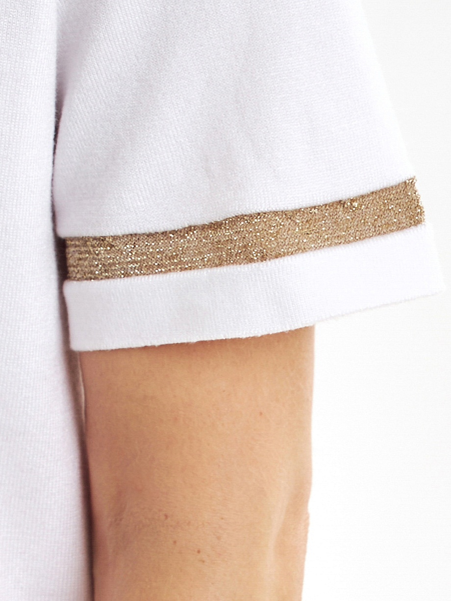 Джемпер с коротким рукавом из вискозного трикотажа