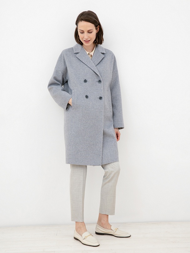 Шерстяное демисезонное пальто с мембраной