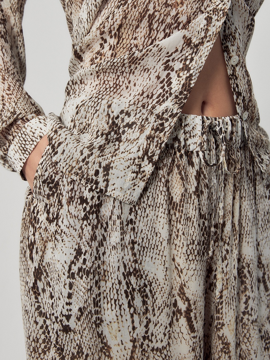 Широкие брюки из 100% вискозы