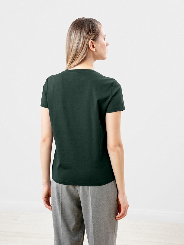 Футболка цвета хаки из 100% хлопка