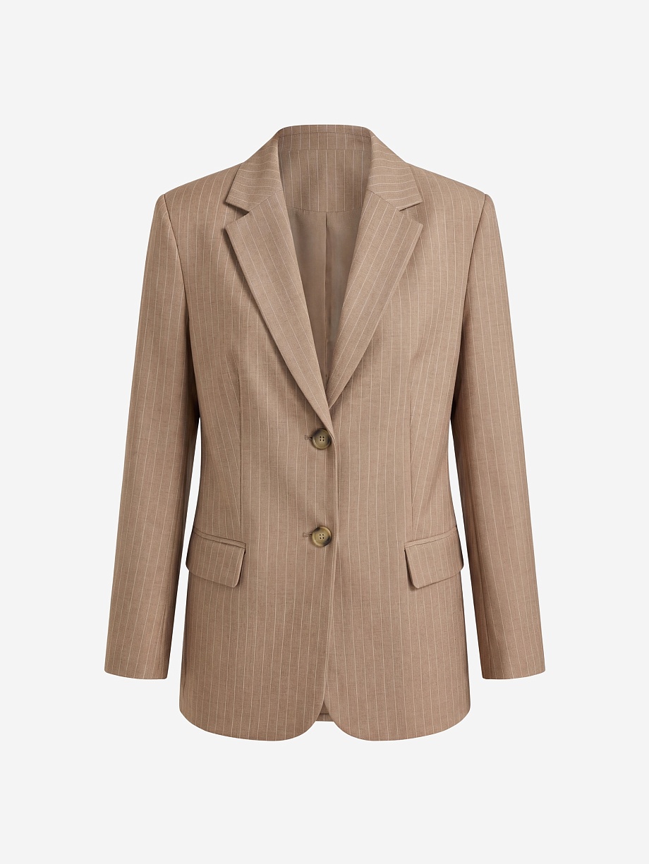 Удлиненный жакет из костюмной ткани