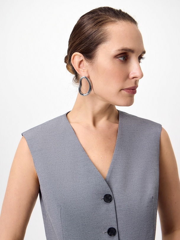 Жилет из костюмной ткани с хлопком