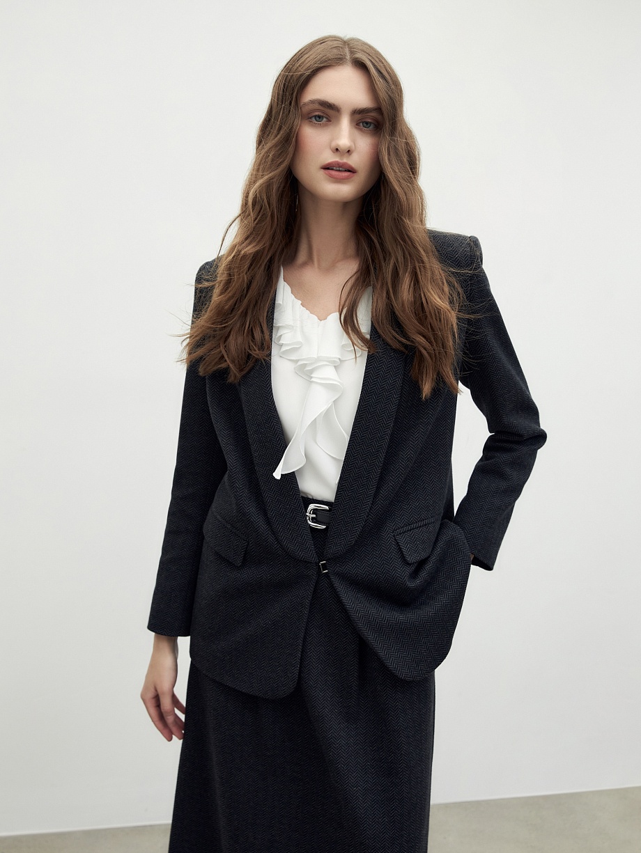 Жакет из жаккардового трикотажа