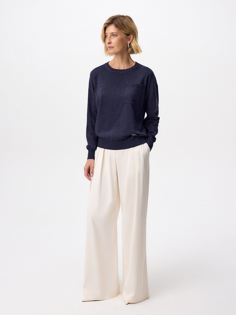 Джемпер из вискозной пряжи с люрексом