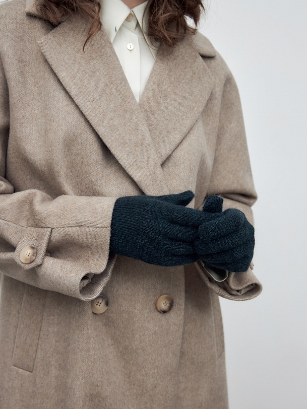 Демисезонные перчатки с шерстью и ангорой