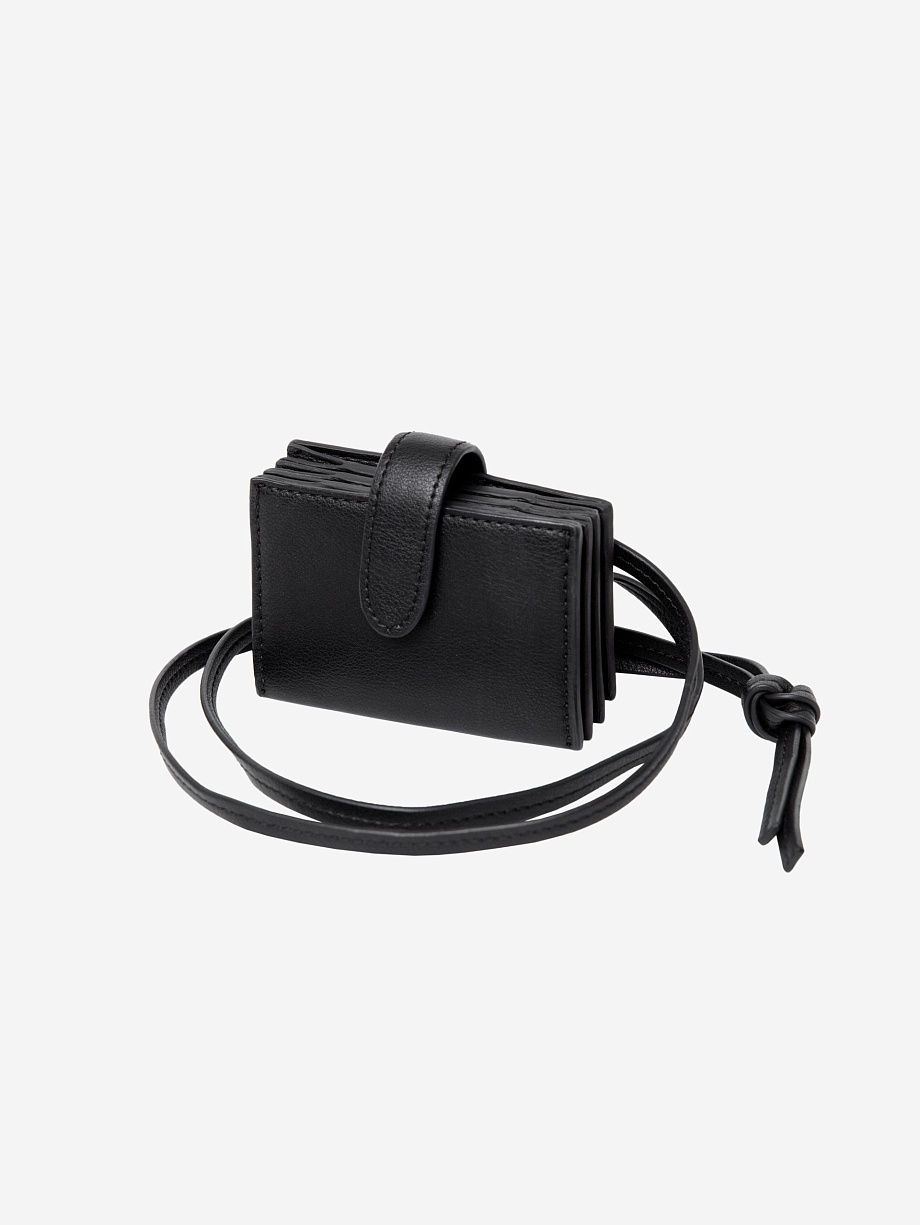 Визитница из искусственной кожи на ремешке