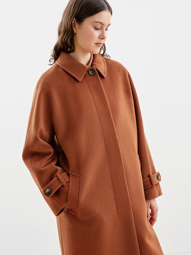 Шерстяное пальто еврозима с мембраной и утепленной спинкой