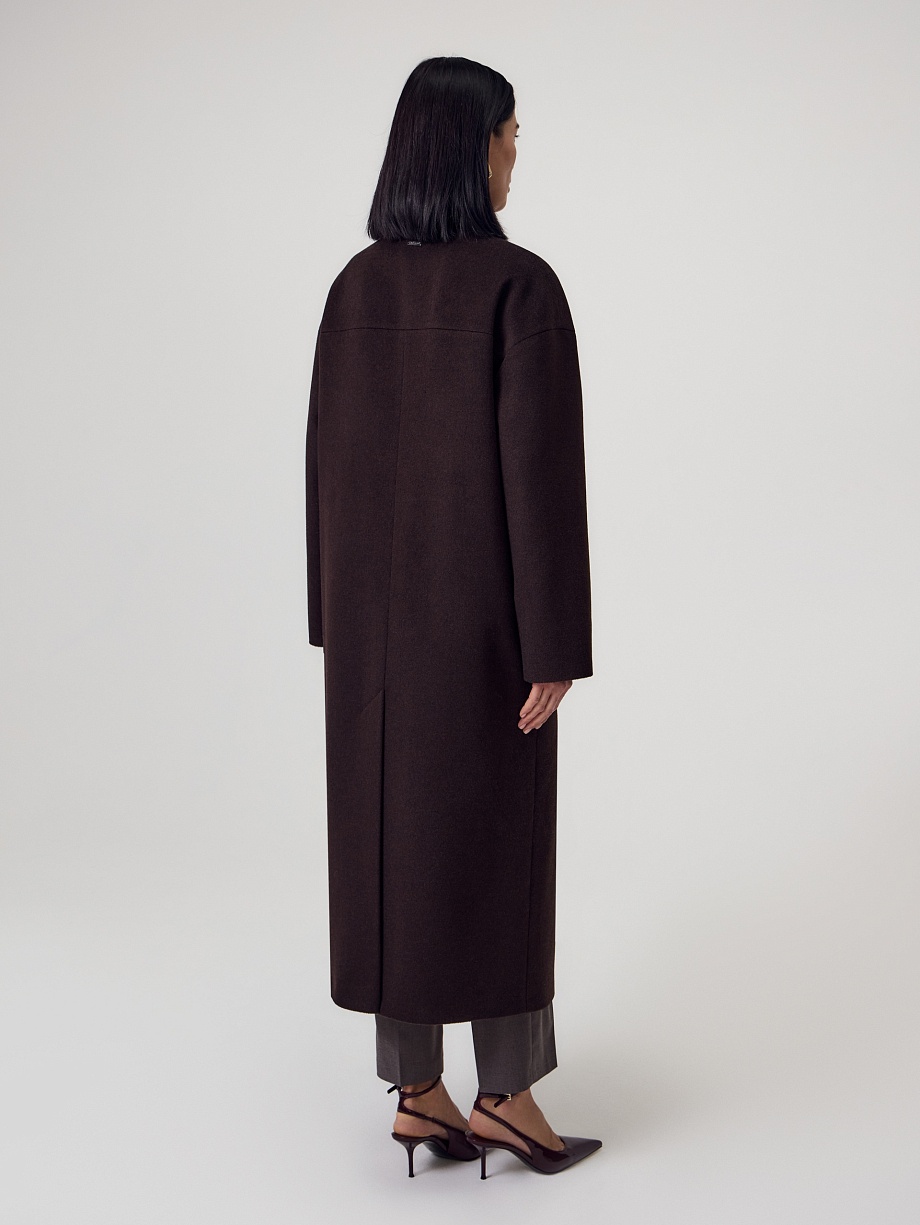 Пальто из шерсти с мембраной и утеплённой спинкой