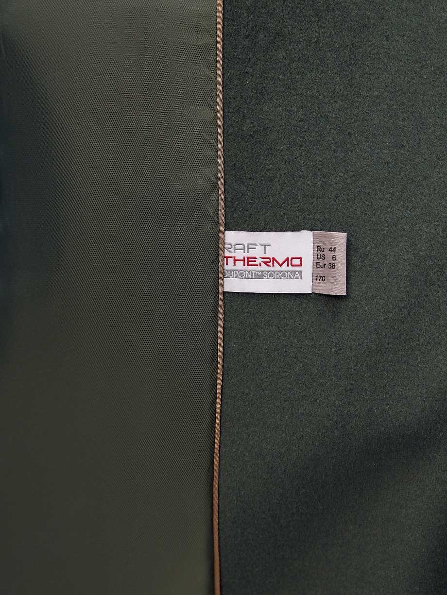 Пальто из шерсти с мембраной, утеплённой спинкой и съёмным капюшоном