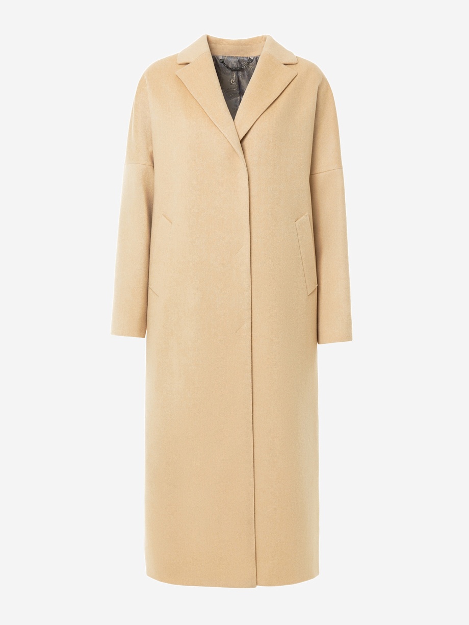 Шерстяное демисезонное пальто с мембраной