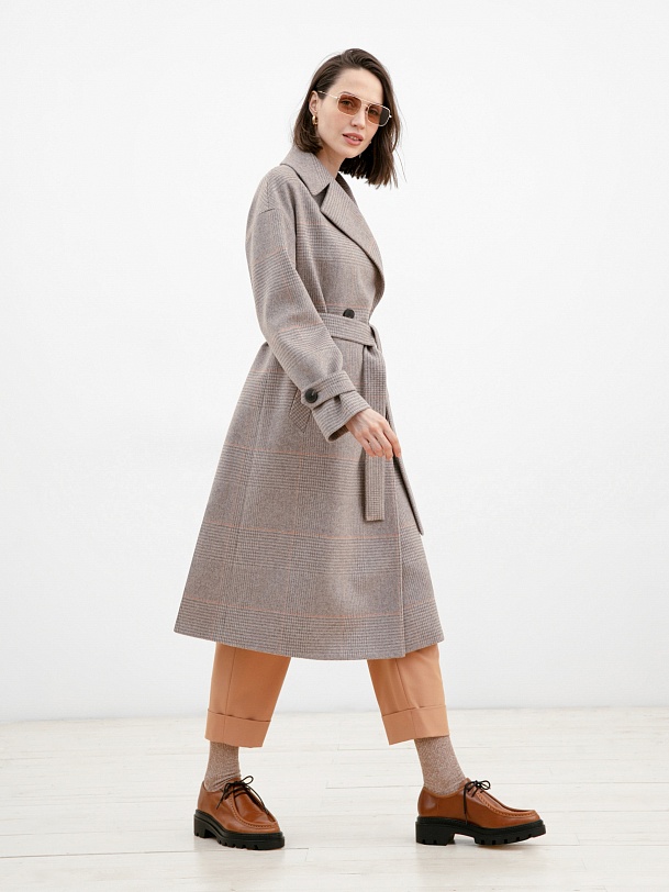 Шерстяное пальто демисезонное приталенное с мембраной