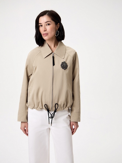 Куртка из премиального хлопка с водоотталкивающим покрытием