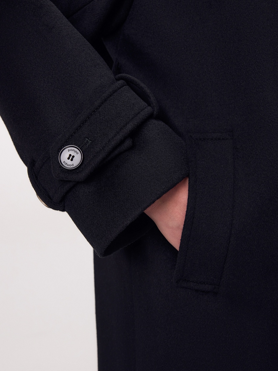 Утеплённое пальто из шерсти с подогревом