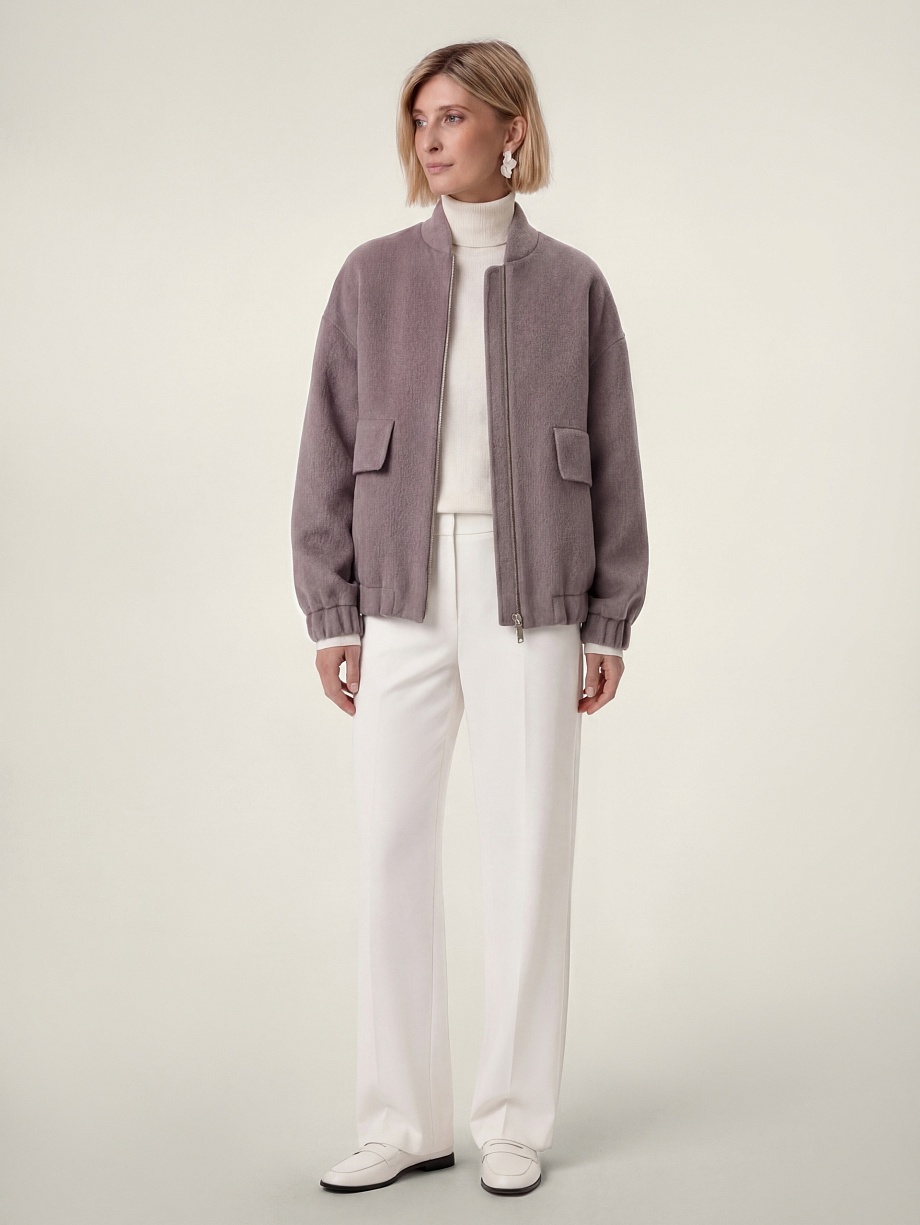 Бомбер из премиальной ткани