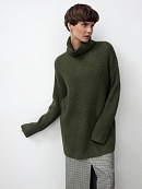 Свободный свитер из фактурного вязаного трикотажа POMPA арт.1222192kw2440