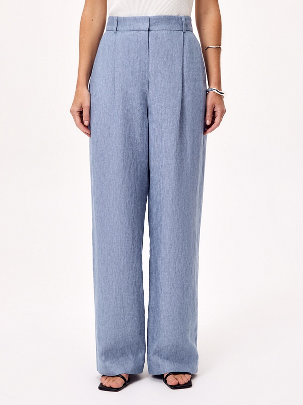 Брюки из премиального 100% льна 