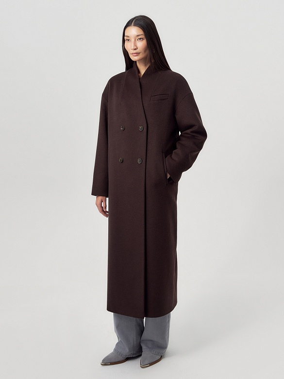 Пальто из шерсти с мембраной и утеплённой спинкой POMPA арт.1016200p90083