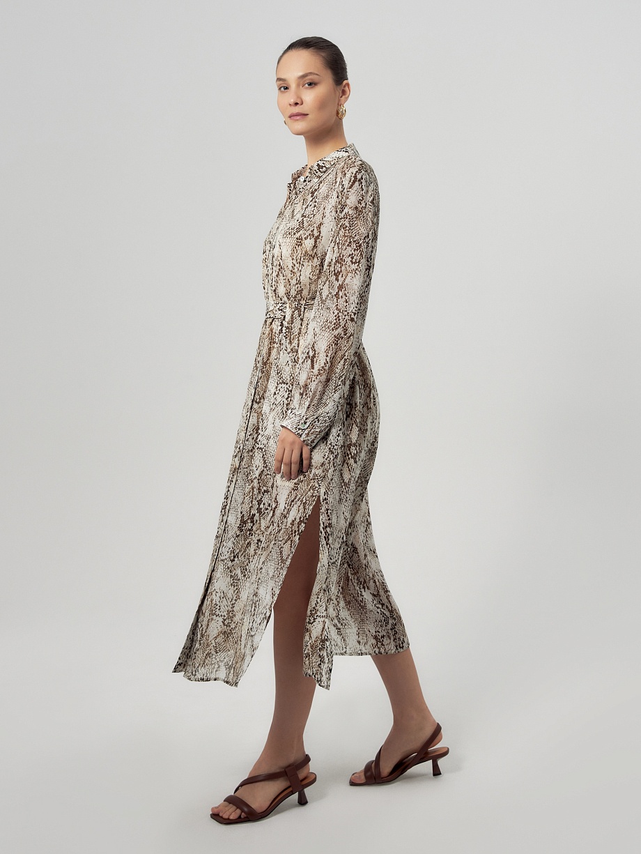 Платье-рубашка из 100% вискозы