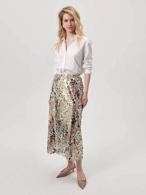 Юбка миди с пайетками