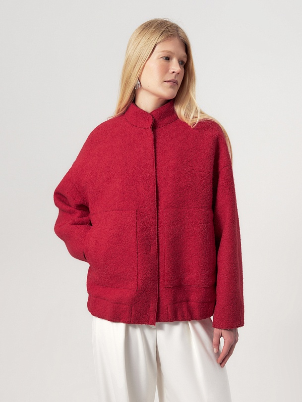 Бомбер из варёной шерсти с мембраной