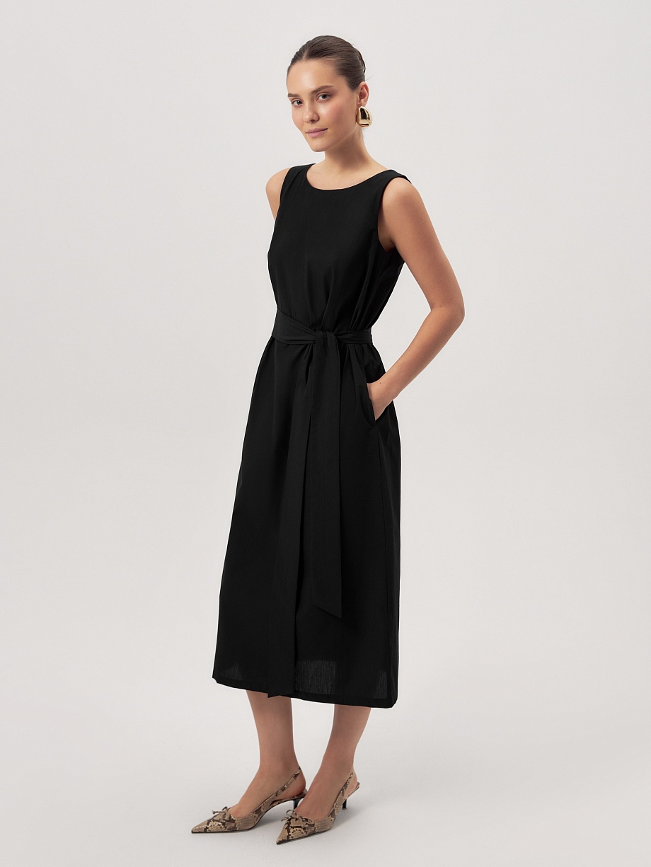 Сарафан из 100% хлопка с поясом