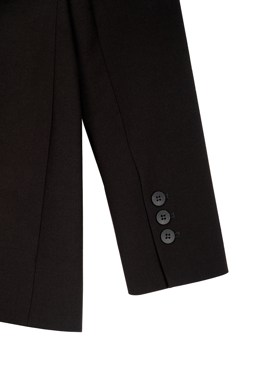 Двубортный жакет из костюмной ткани